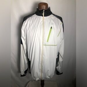 Mens White & Black Summer Jacket. Second Skin. Size Large.